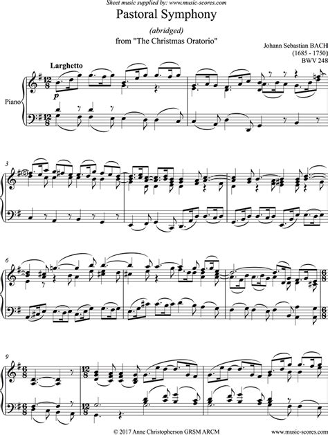 Bach's Christmas Oratorio Selections For Flute Quartet